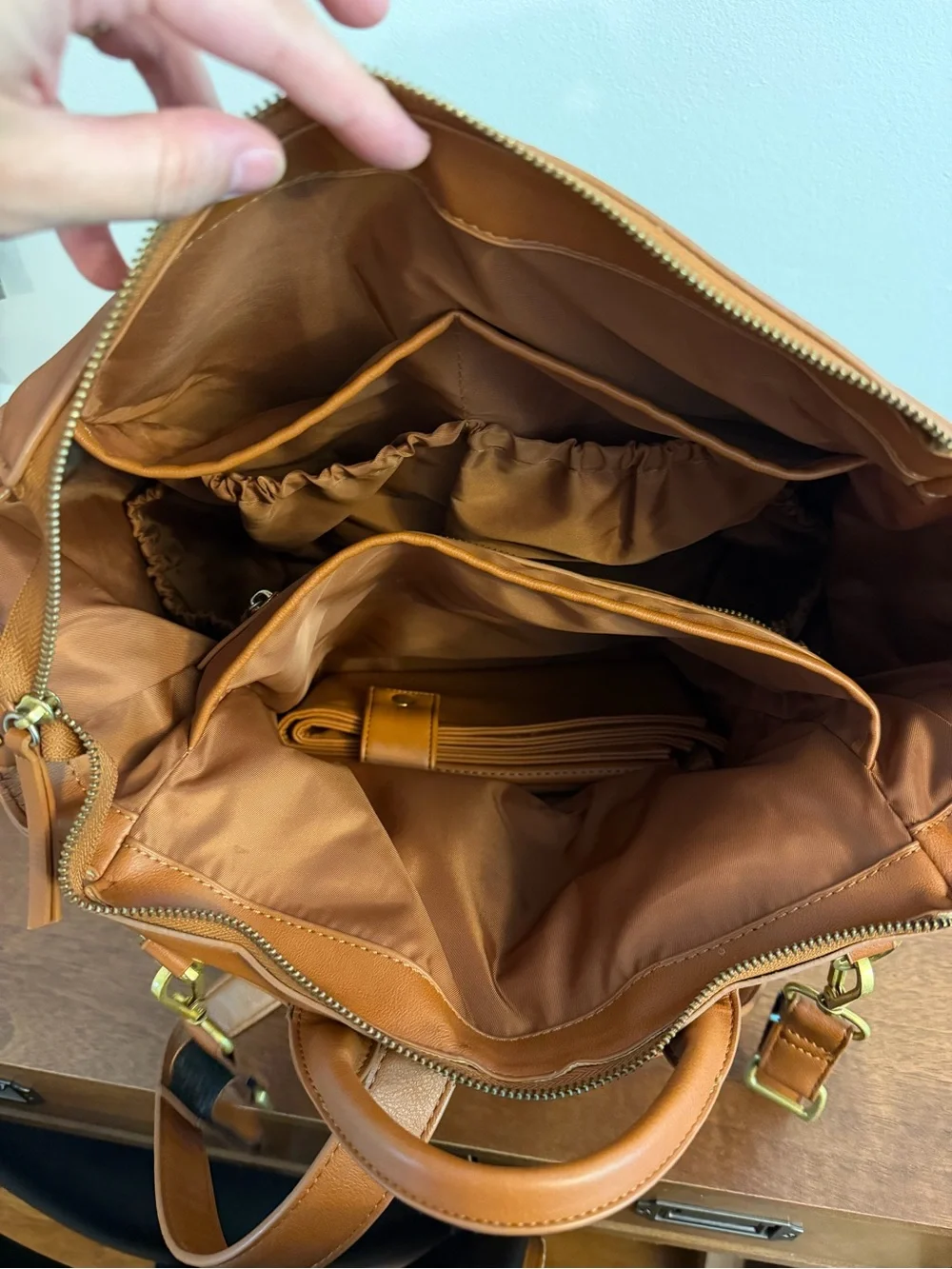 FAWN | The Square Diaper Bag with Paci Case & Stroller Hooks - Brown