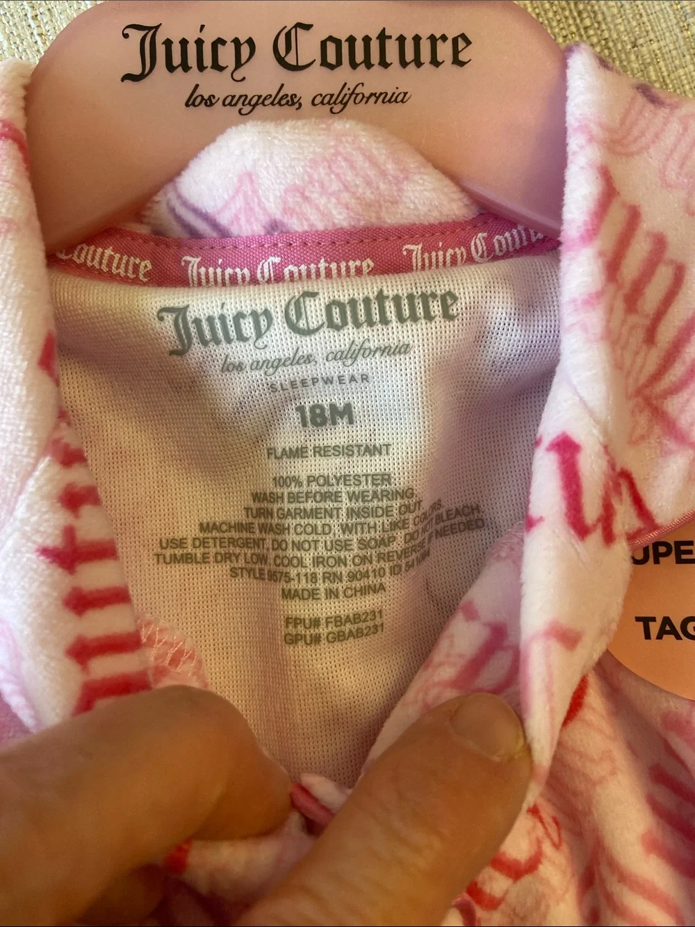 Juicy Couture soft pink