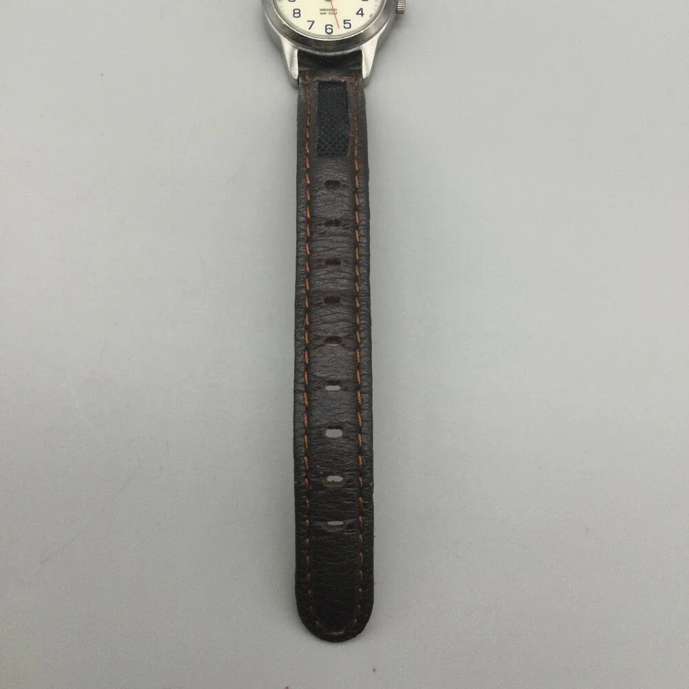 Timex Expedition Indiglo Womens Watch 26mm Cream Dial Brown Leather New Battery