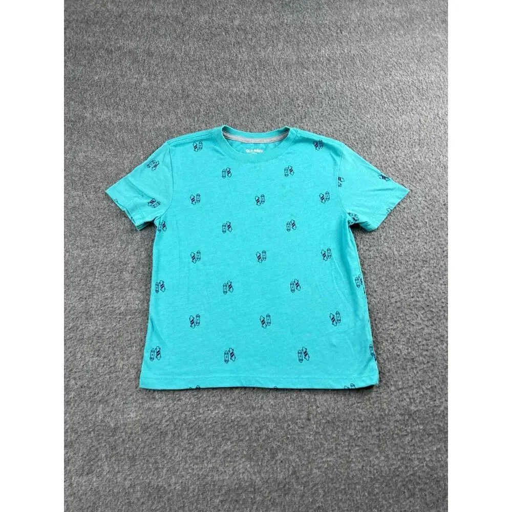 Old Navy Boys' Short Sleeve Skateboard Print T-Shirt Size‎ 5-6