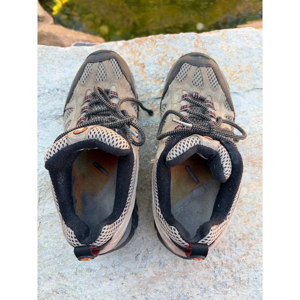 Merrell Moab Continuum Hiking Shoes Mens 7 Brown Low Top Vibram J86323