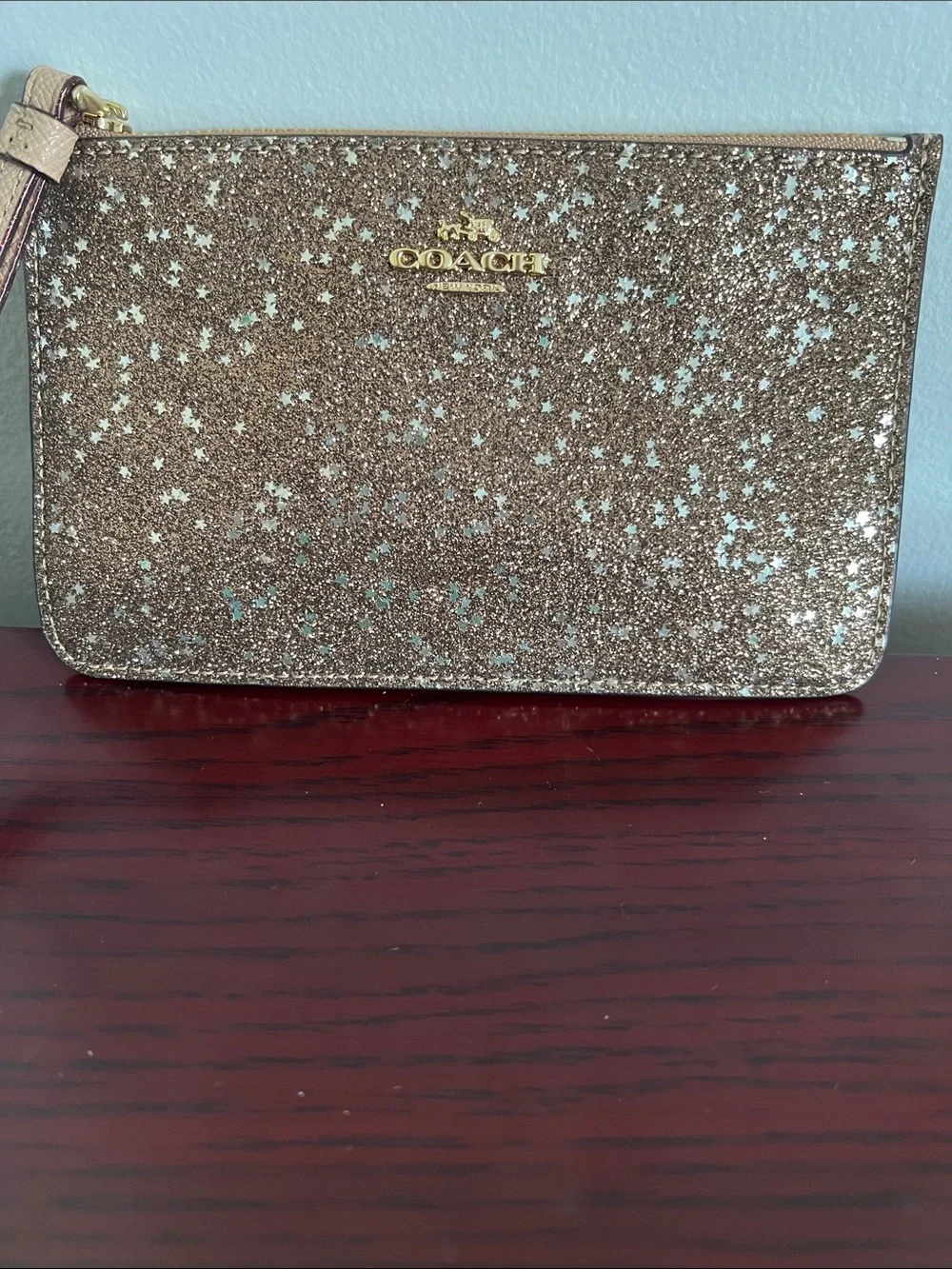 Coach wristlet glitter