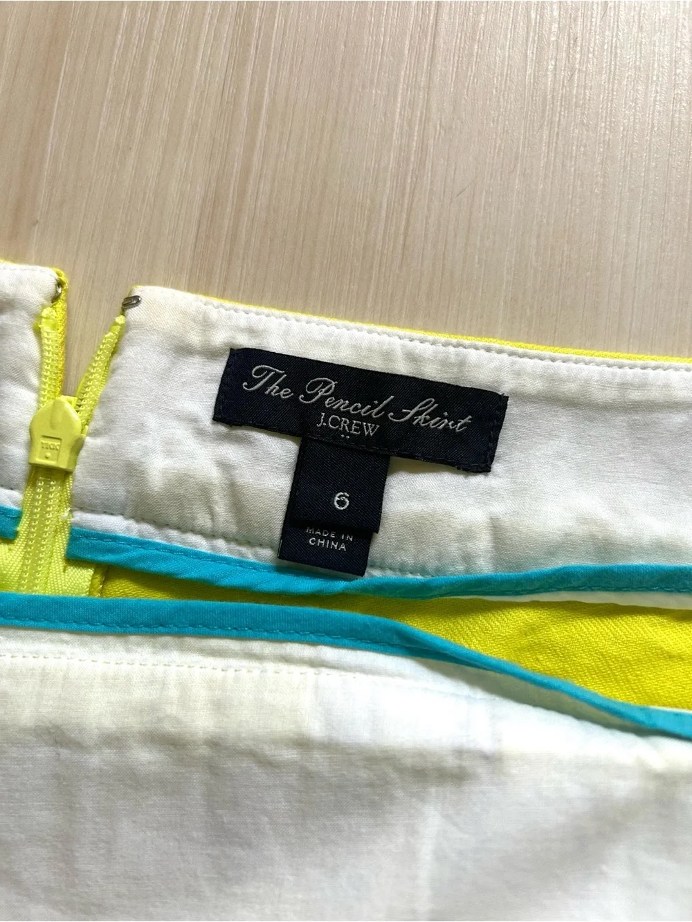 J. Crew Neon Yellow Pencil Skirt