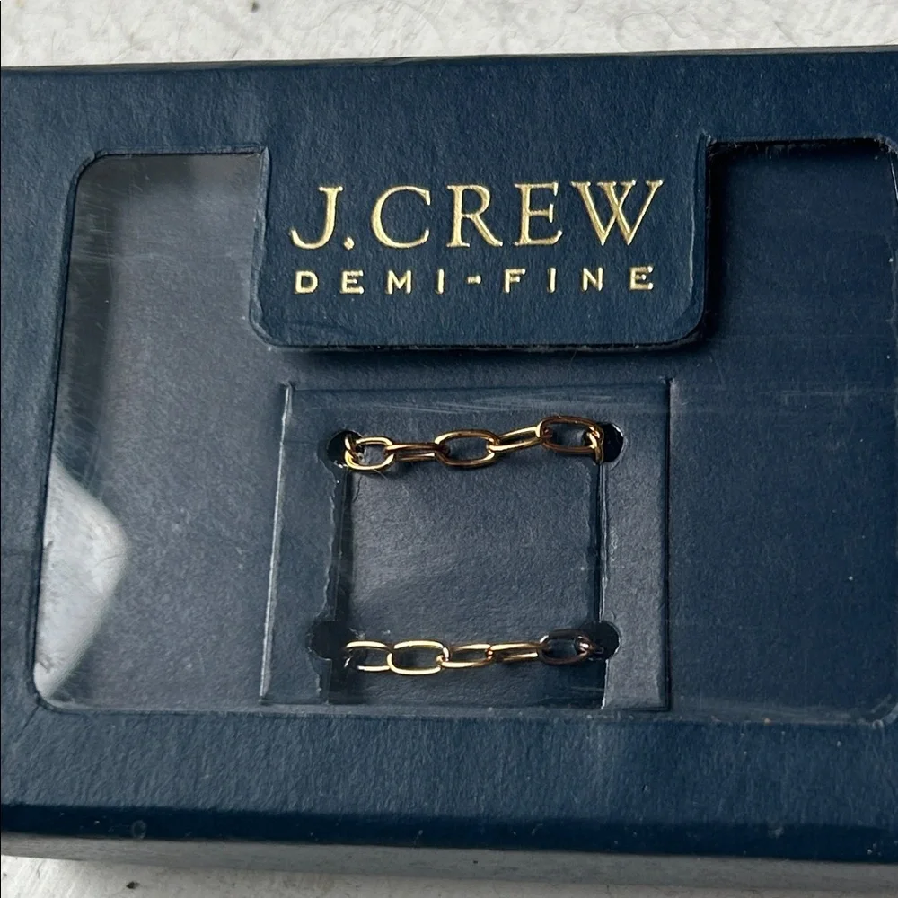 J. Crew Demi-Fine‎ New with Defects Pair of Chain Rings