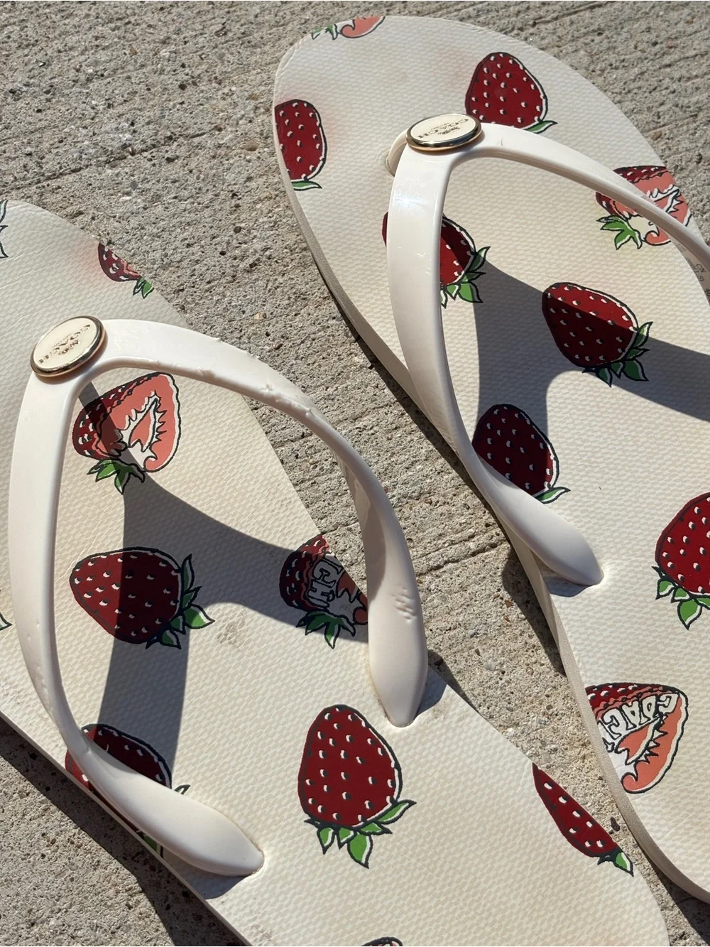 Coach ivory strawberry