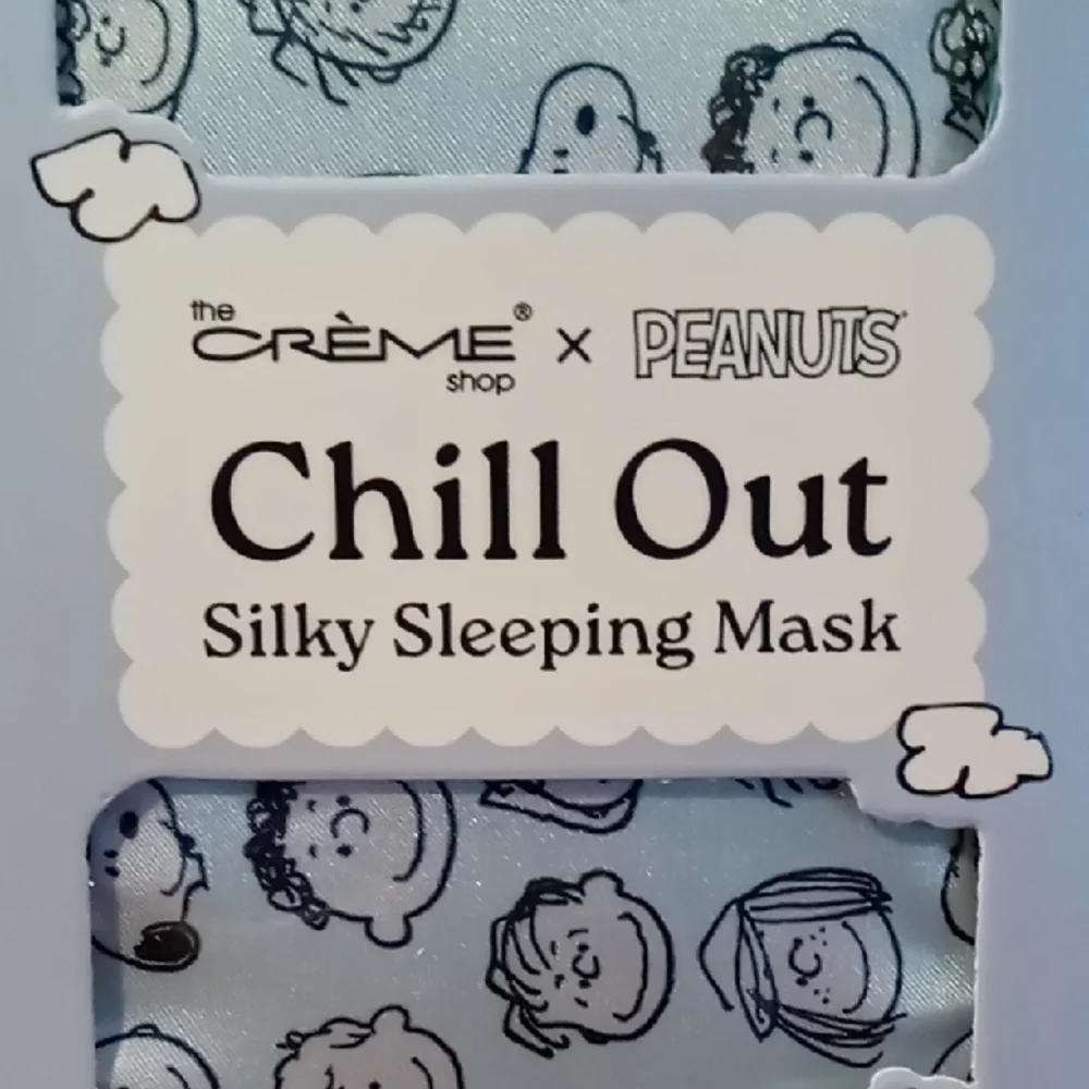 Peanuts X Creme Shop Blue Silky Sleep Mask