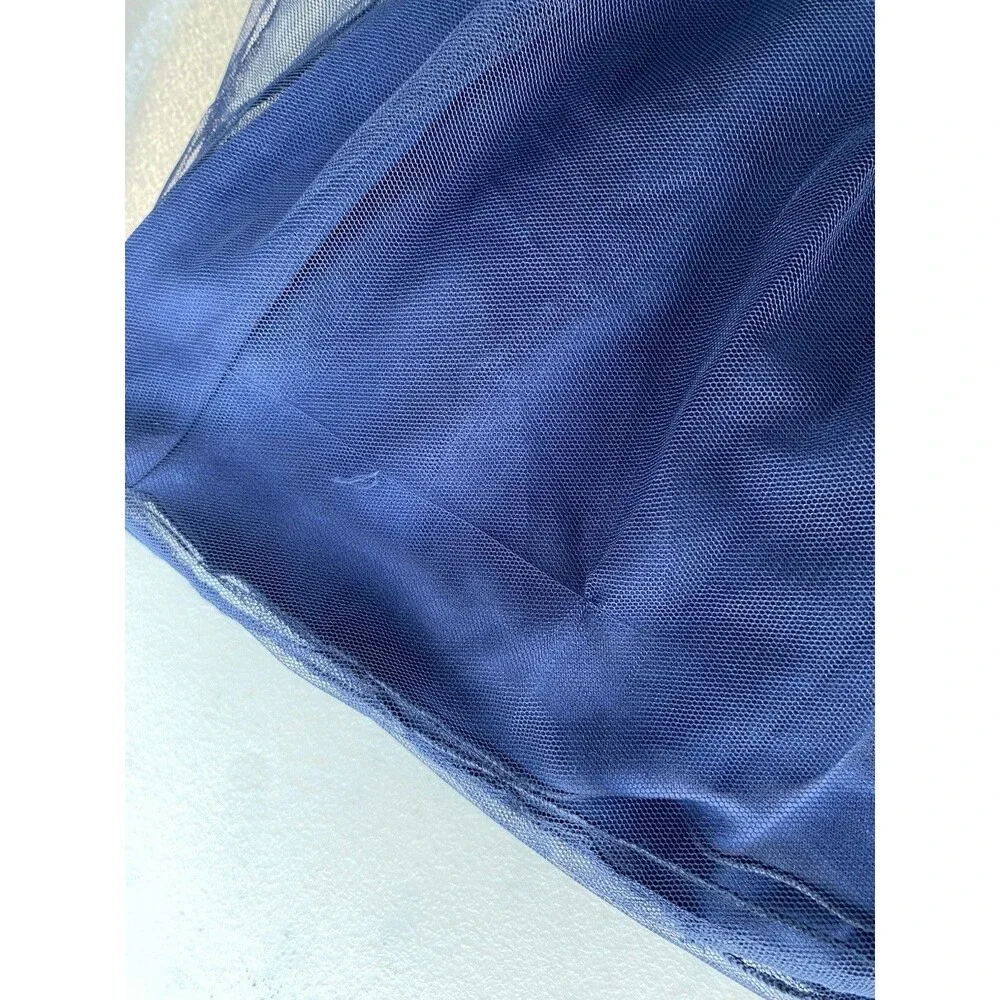 Speechless Kids Girls Size 8 Navy Blue Lace Sparkle Tulle Formal Party Dress