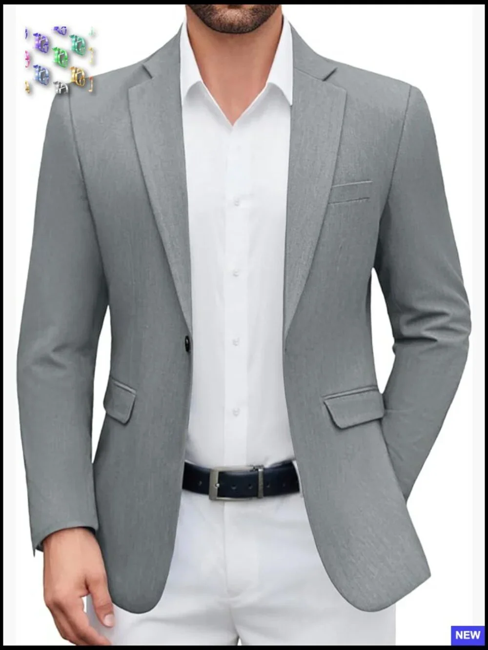Slim Fit Blazer Lightweight Sport Coat Classic Business Casual Jacket