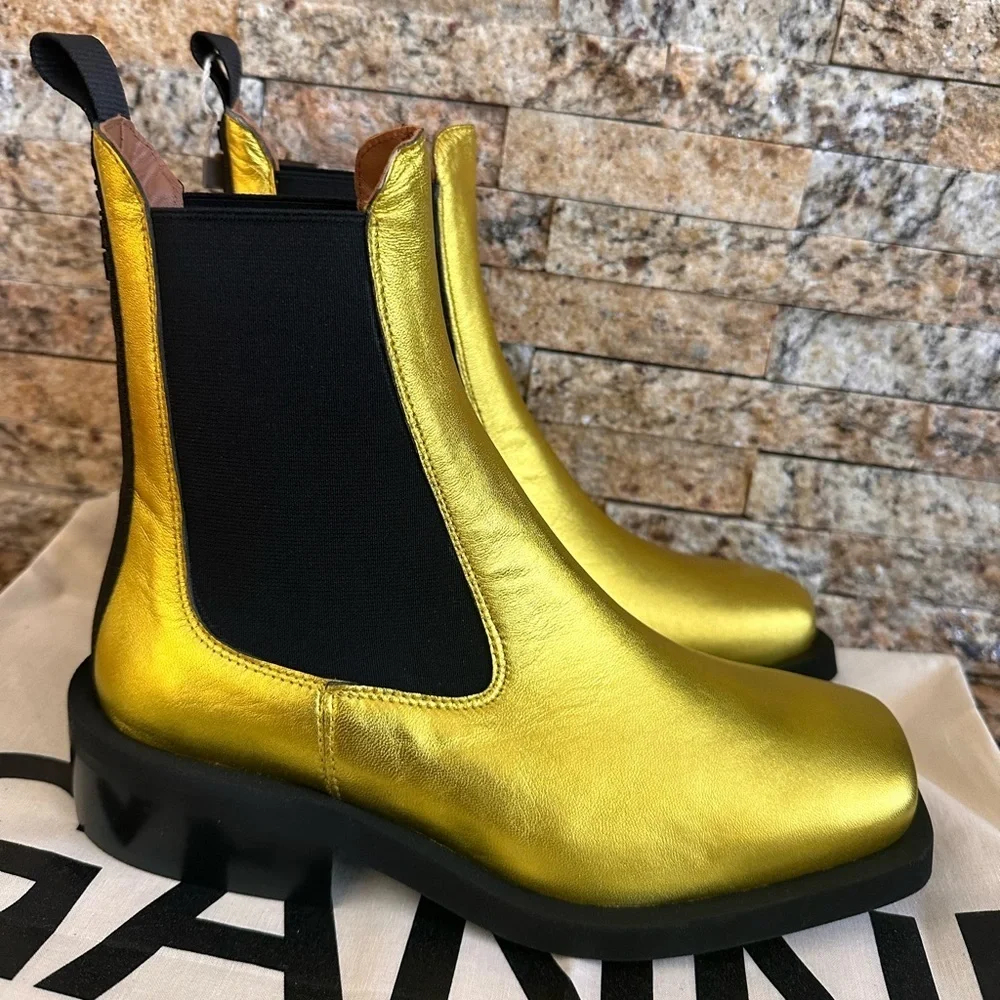 Ganni gold metallic