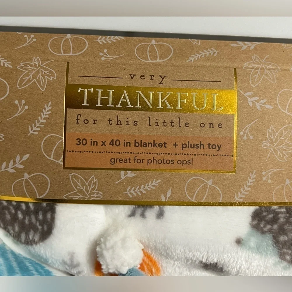 Very Thankful For This Little One blanket mushrooms