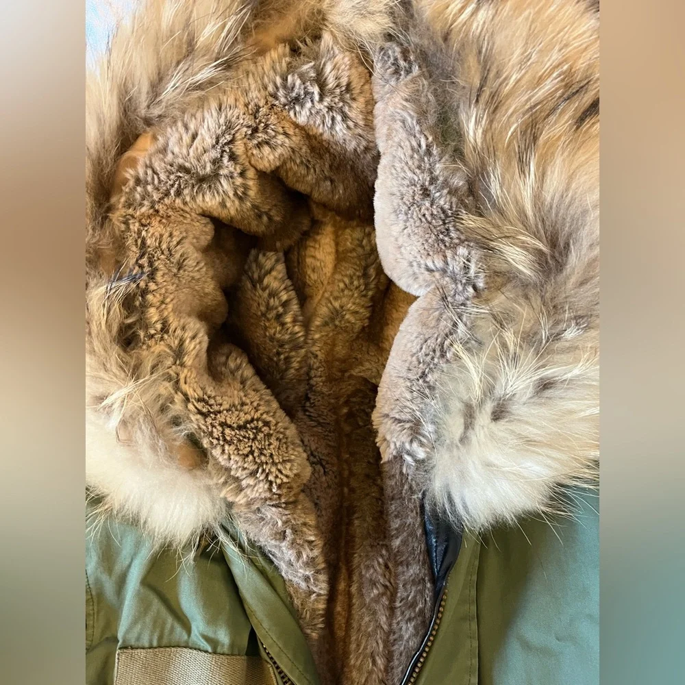 Green Fur-Lined Kids Parka