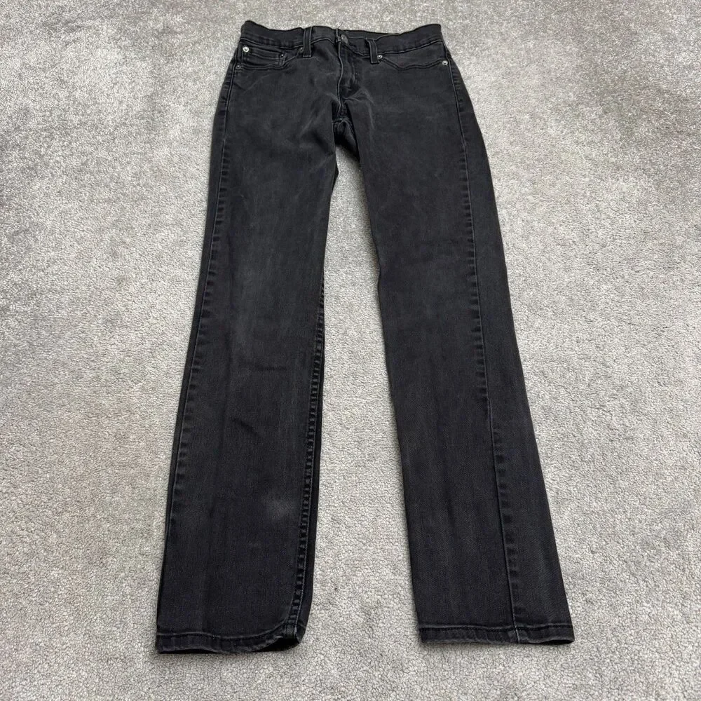 Levi's 511 Straight Leg Slim Fit Denim Jeans Mens 28x32 Black Waterless Casual