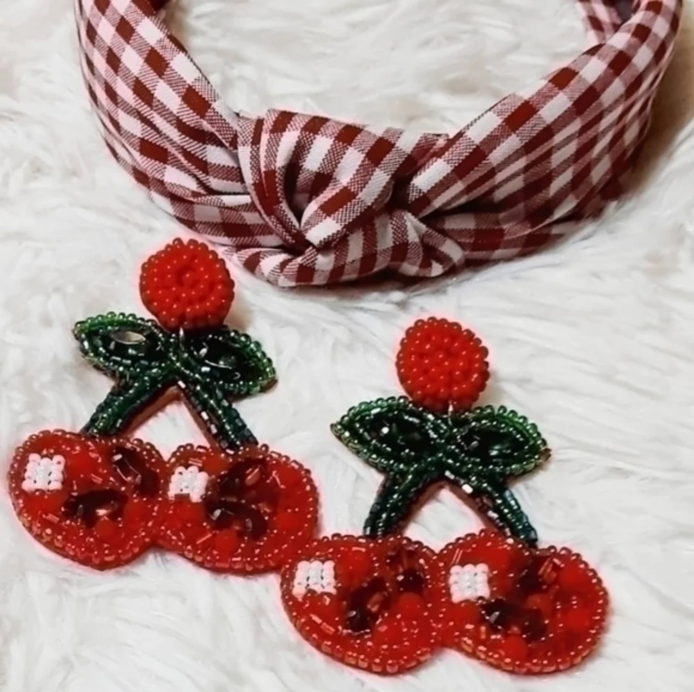 Gingham & Cherries Accessories Bundle
