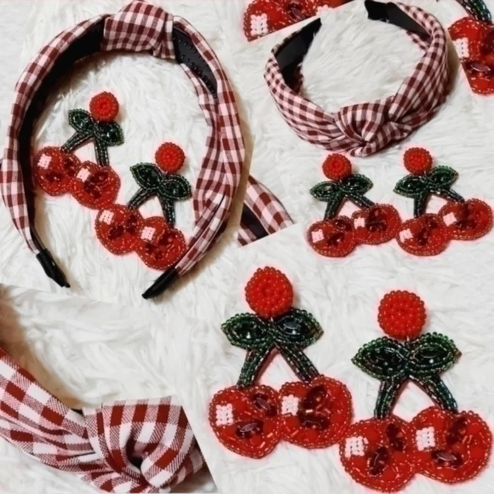 Gingham & Cherries Accessories Bundle