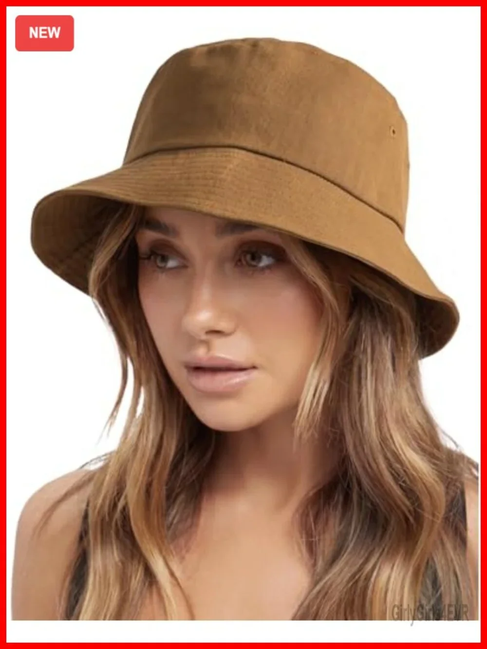 100% Washed Cotton Bucket Hat with Adjustable Chin Strap Packable Sun Hat for