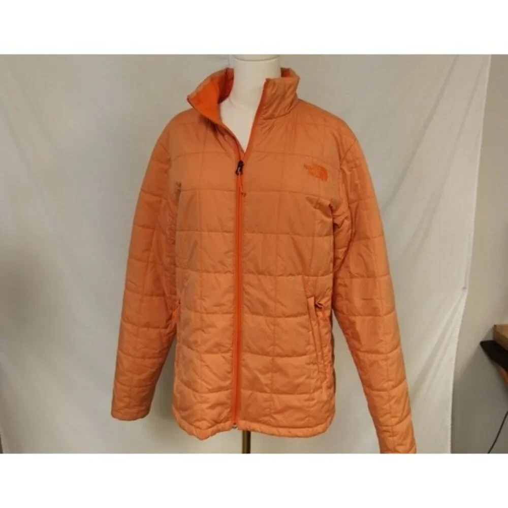 Men's The North Face Quilted Jacket Light Orange Sz. Small