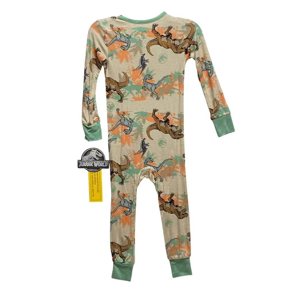 Jurassic World & Bluey Kids Pajamas Bundle 2 Pack Zip‎ Up Sleepers 12 MOs NWT