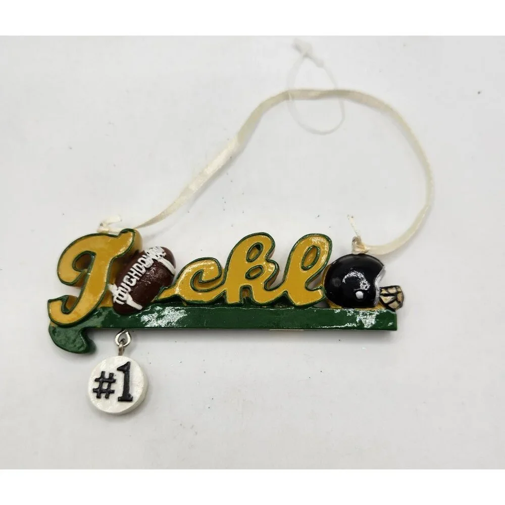 Holiday Christmas Ornament Sports Tackle Football‎ #1 - Resin