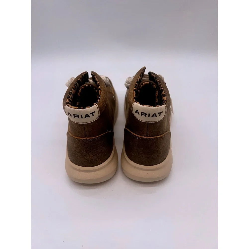 Ariat Hilo High Top Brown Bomber Leopard Print Shoes 10061169 Women 8 NEW
