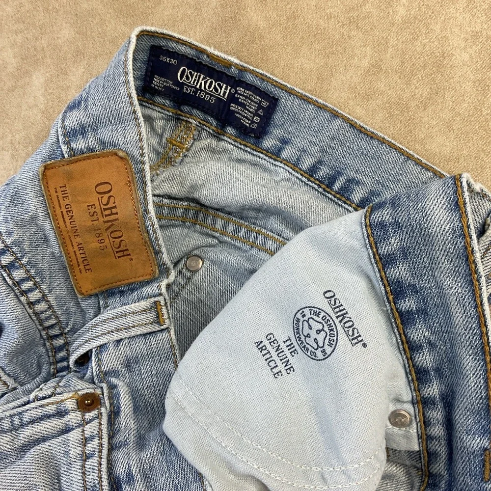 Vintage OshKosh jeans Men Sz 36x30 Blue Denim Workwear 90s B' Gosh Retro