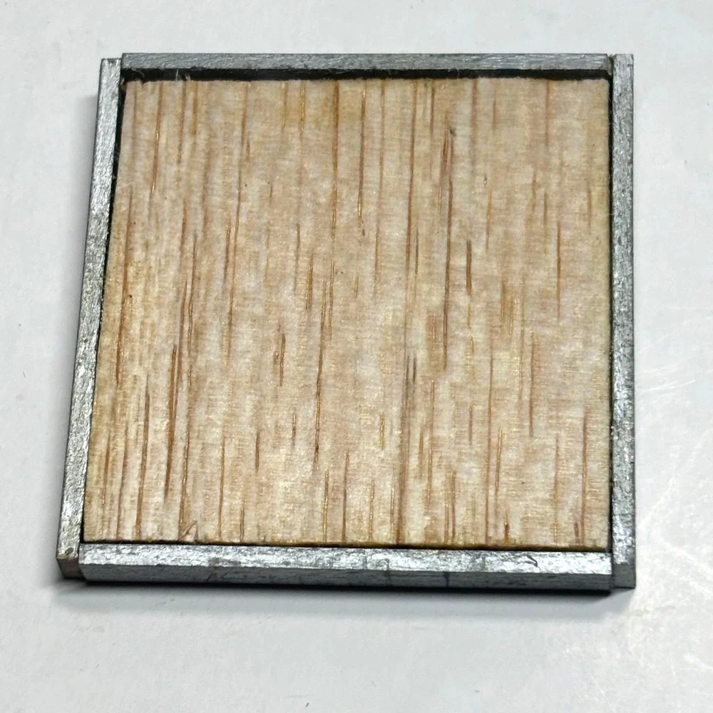 OOAK Artisian Miniature Abstract Painting Dollhouse Decor‎ Silver Cream Handmade
