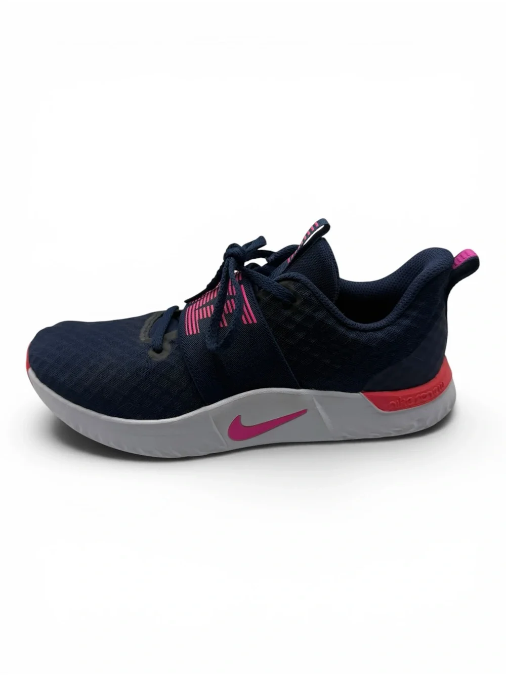 Nike Navy and Pink Women's Athletic Sneaker