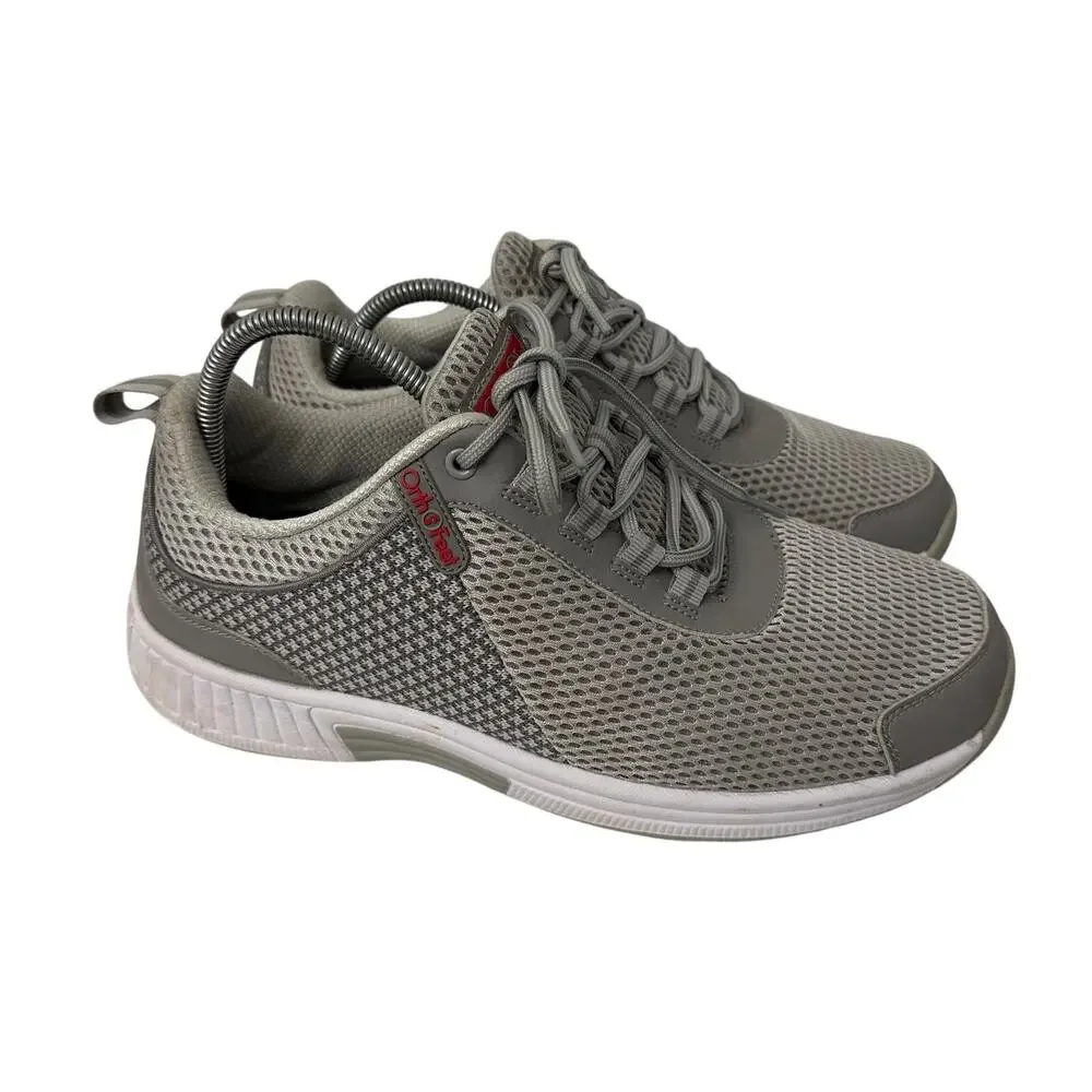 Orthofeet Edgewater Stretch Athletic Shoes Men's Size 9.5 2E Gray Orthopedic