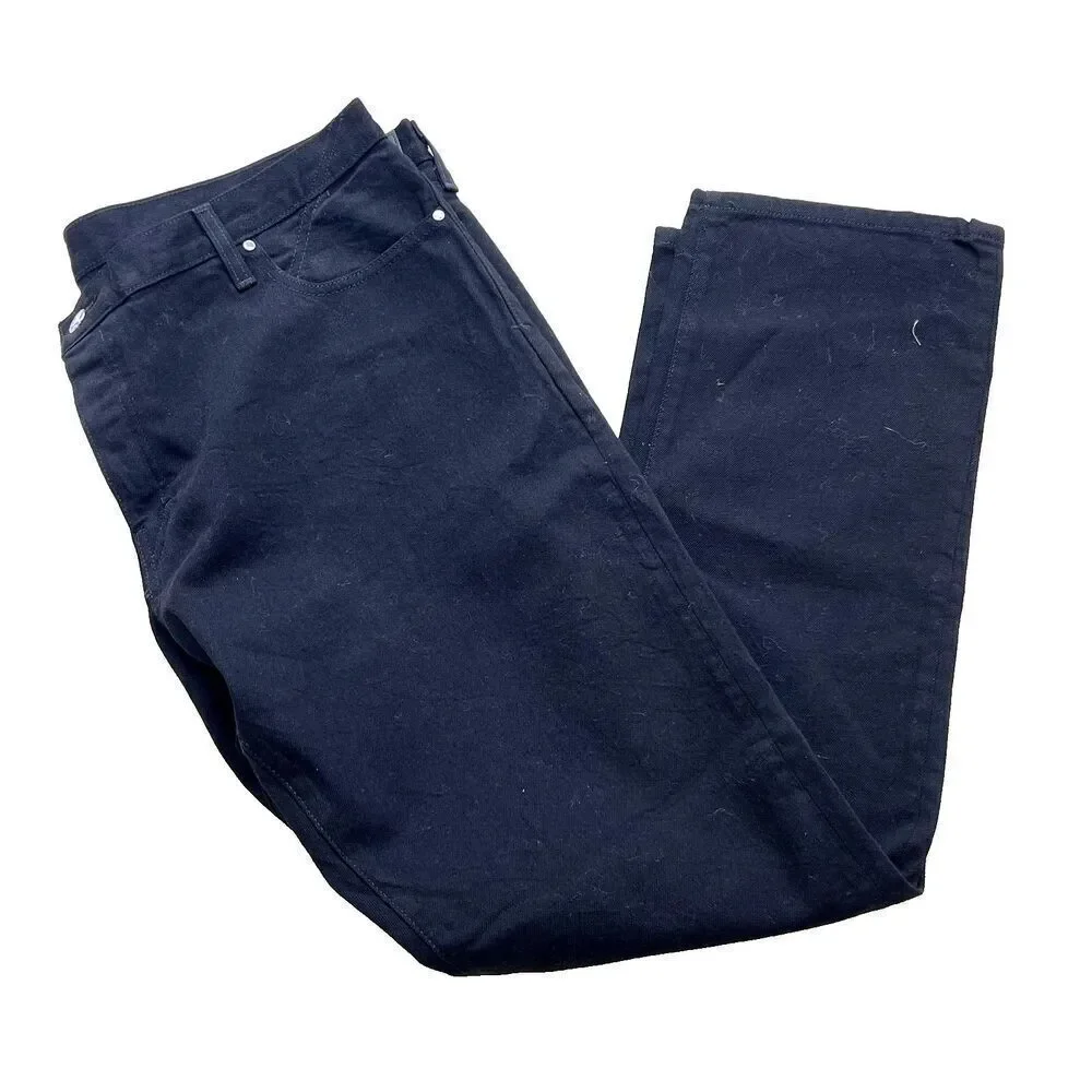Triarchy Jeans Men 36 Slim Straight Stretch black  country Dark Denim Button Fly