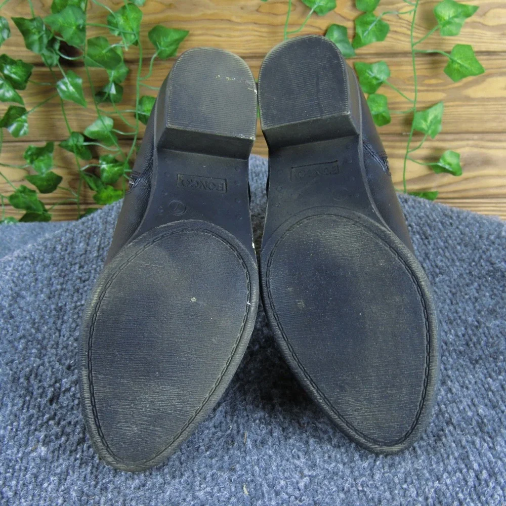 Bongo Colette Womens Black Ankle Booties Synthetic Side Zipper Casual Shoes‎ 7 M