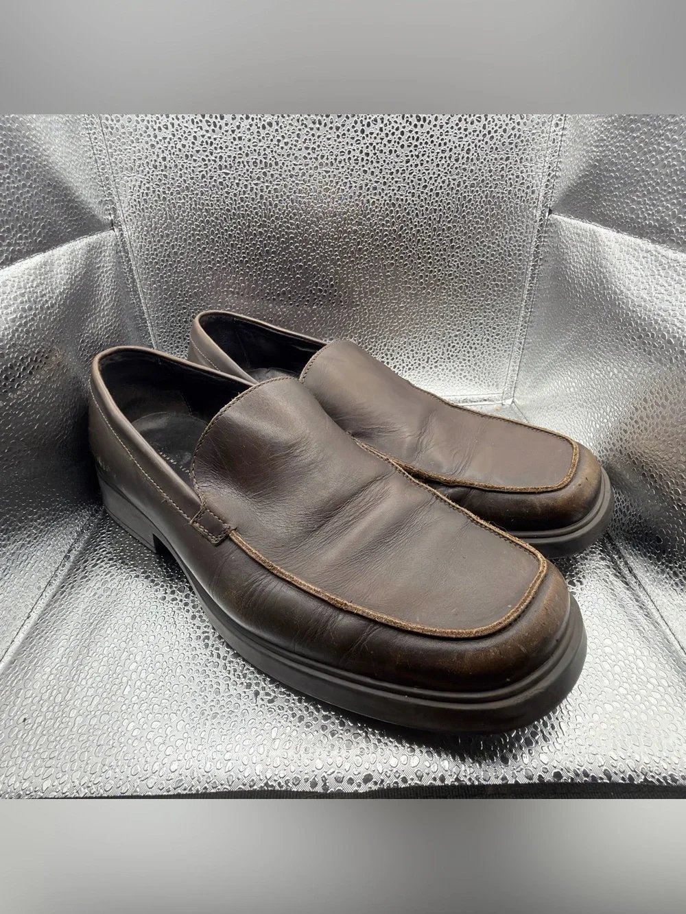 Banana Republic Dark Brown Leather Slip-On Loafers
