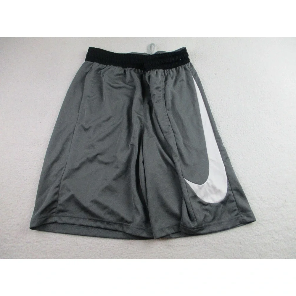 Nike Basketball Shorts Mens XL Dri-Fit Athletic‎ Swoosh Gray Pockets CU4327-068