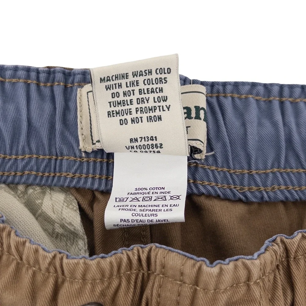 LL Bean Mens Small Dock Shorts Brown Classic Fit Cotton Gorpcore Lake Boat