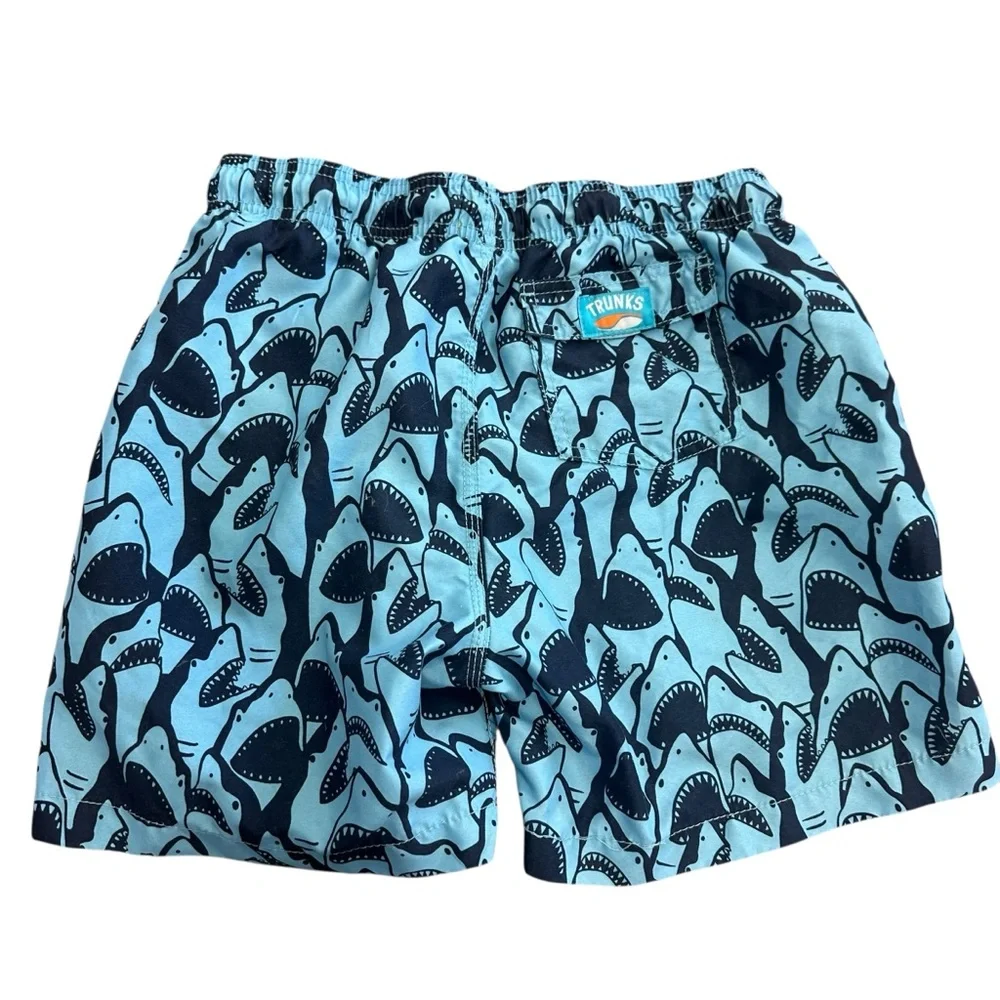 Trunks‎ Surf & Swim Co Swim Shorts Blue Sharks Youth Size XL