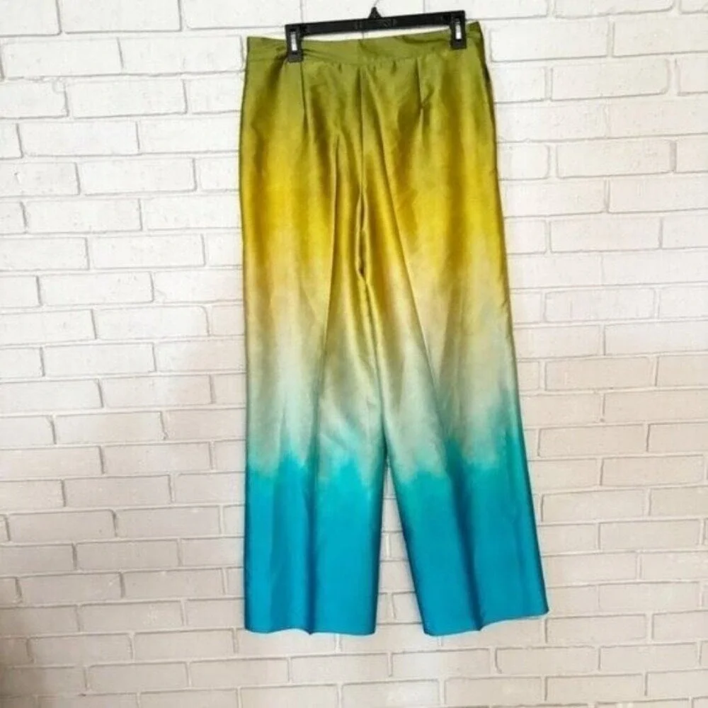 Zara Tie-Dye Effect Wide-Leg Pants • Ombre & Soft Gradient Trend • Size Medium