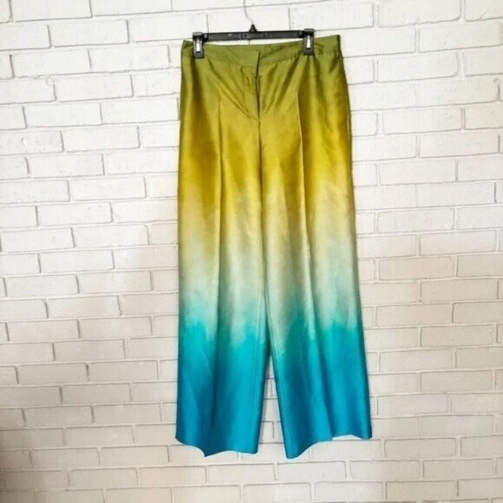 Zara Tie-Dye Effect Wide-Leg Pants • Ombre & Soft Gradient Trend • Size Medium