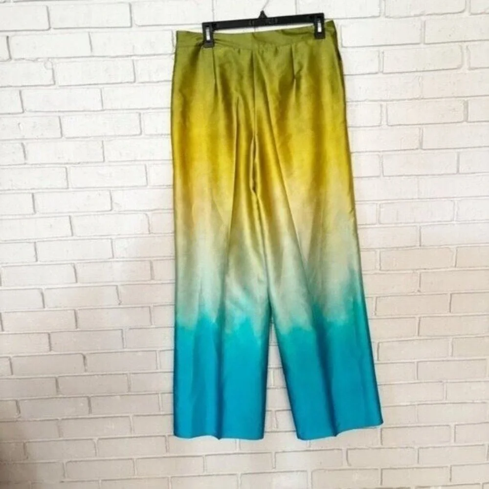 Zara Tie-Dye Effect Wide-Leg Pants • Ombre & Soft Gradient Trend • Size Medium