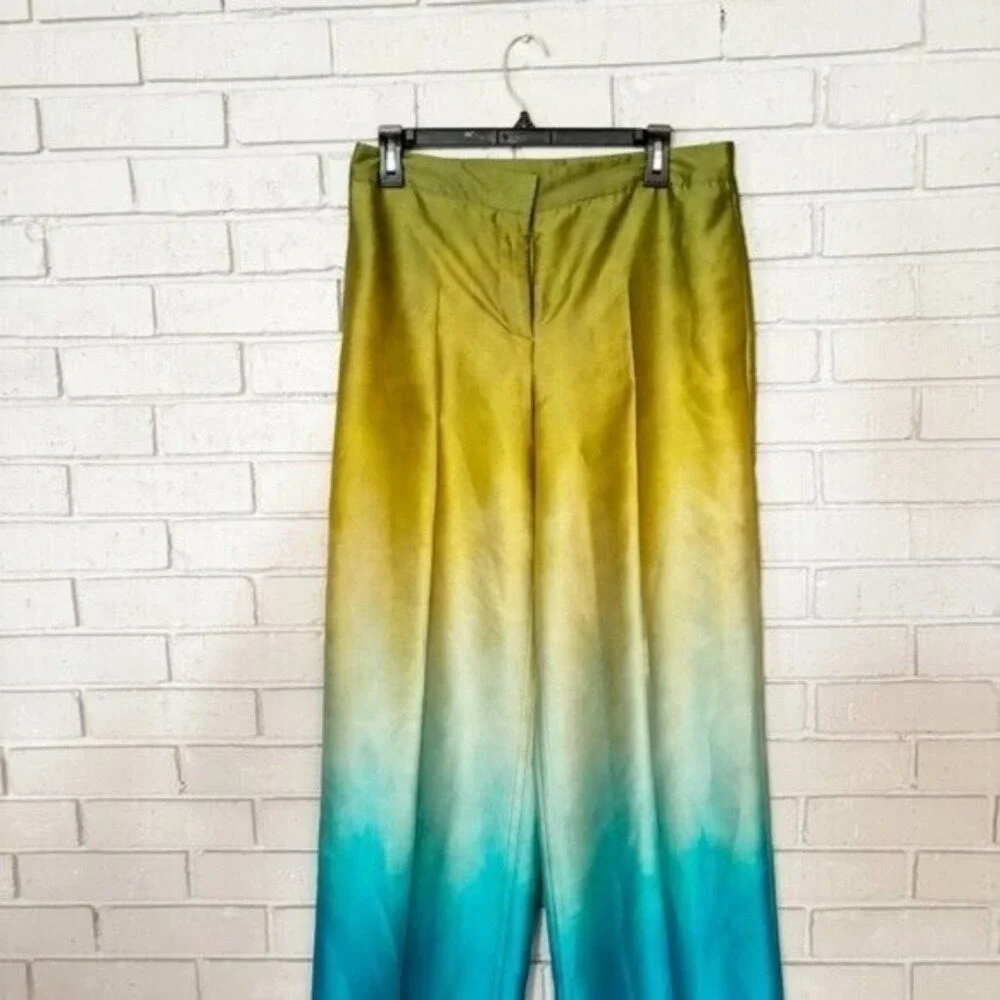 Zara Tie-Dye Effect Wide-Leg Pants • Ombre & Soft Gradient Trend • Size Medium