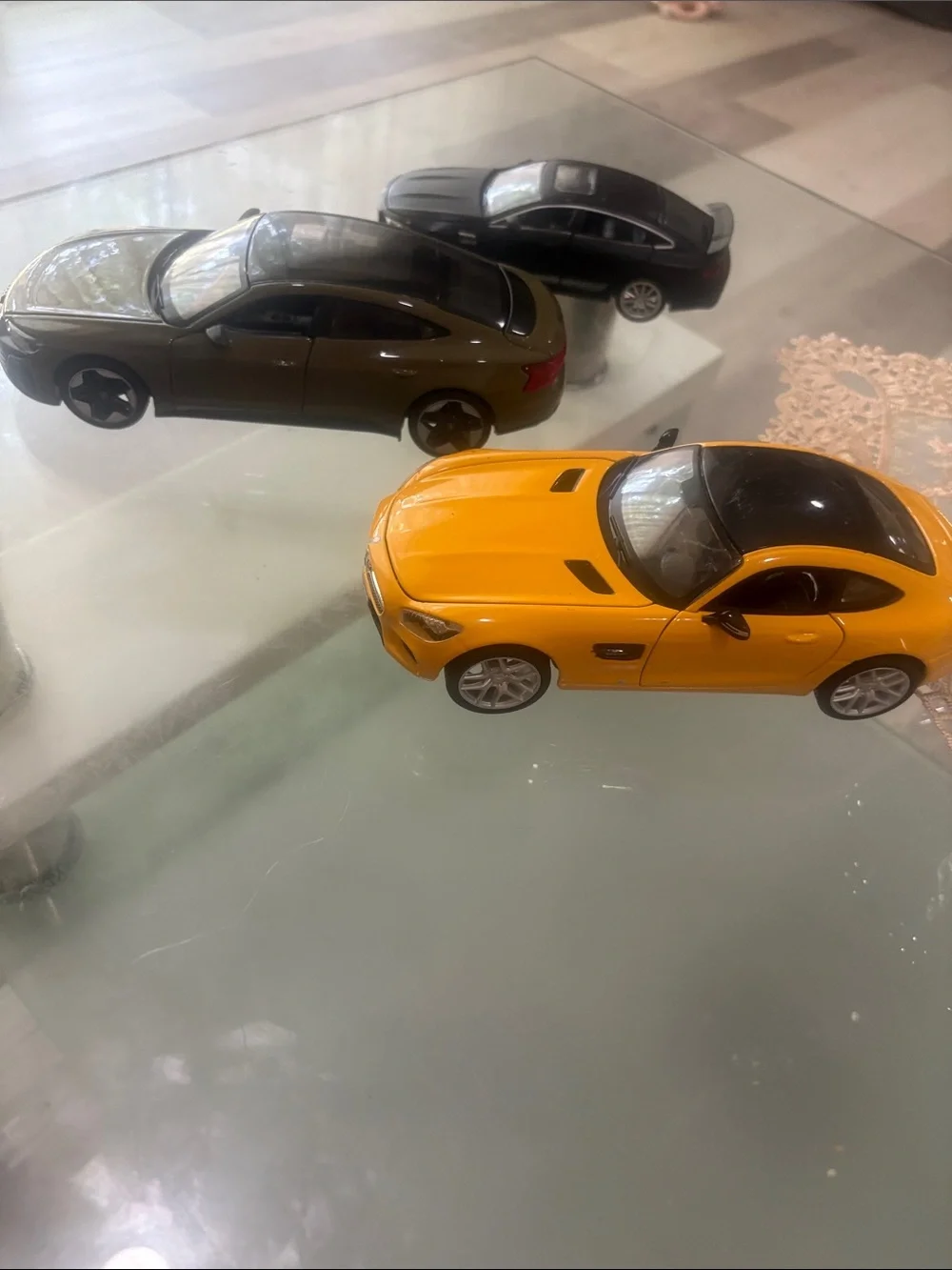 Mercedes and Audi toy cars
