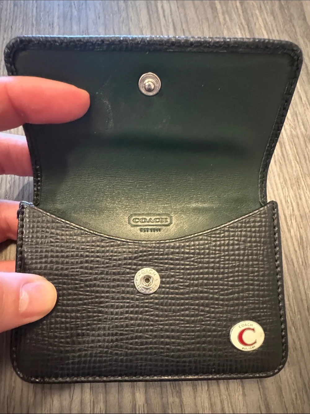 Coach black leather
