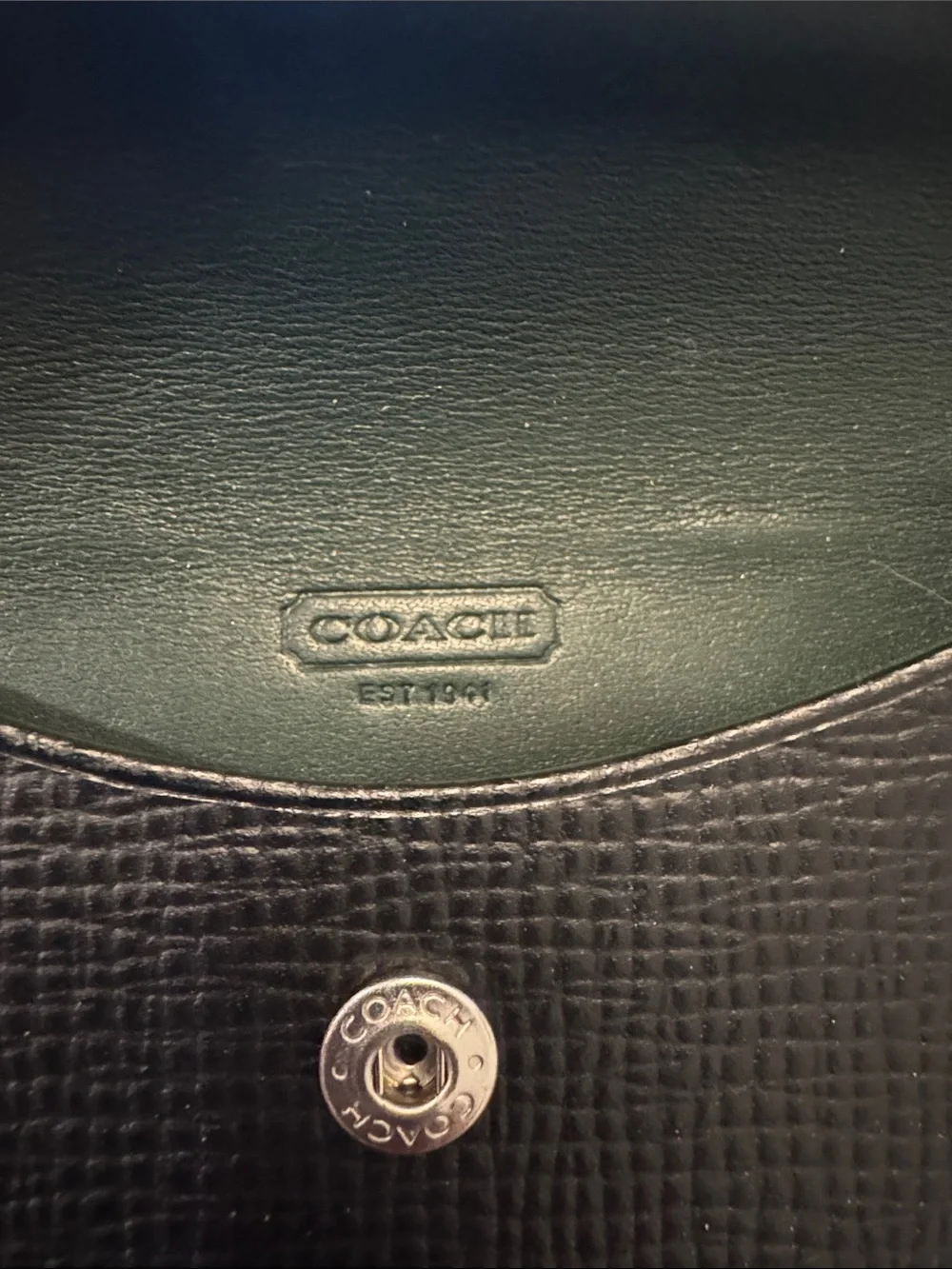 Coach black leather