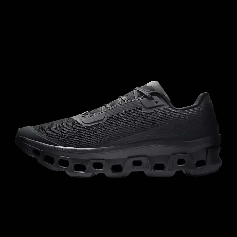 On Cloudmonster Void Running Shoes in Black