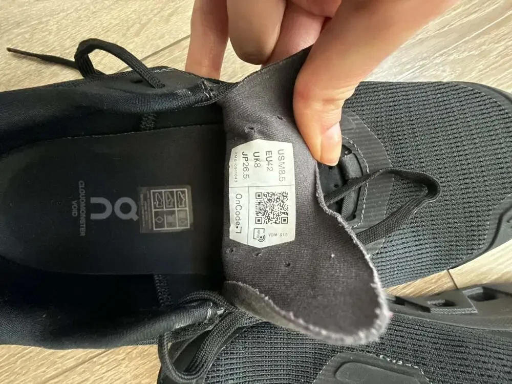 On Cloudmonster Void Running Shoes in Black