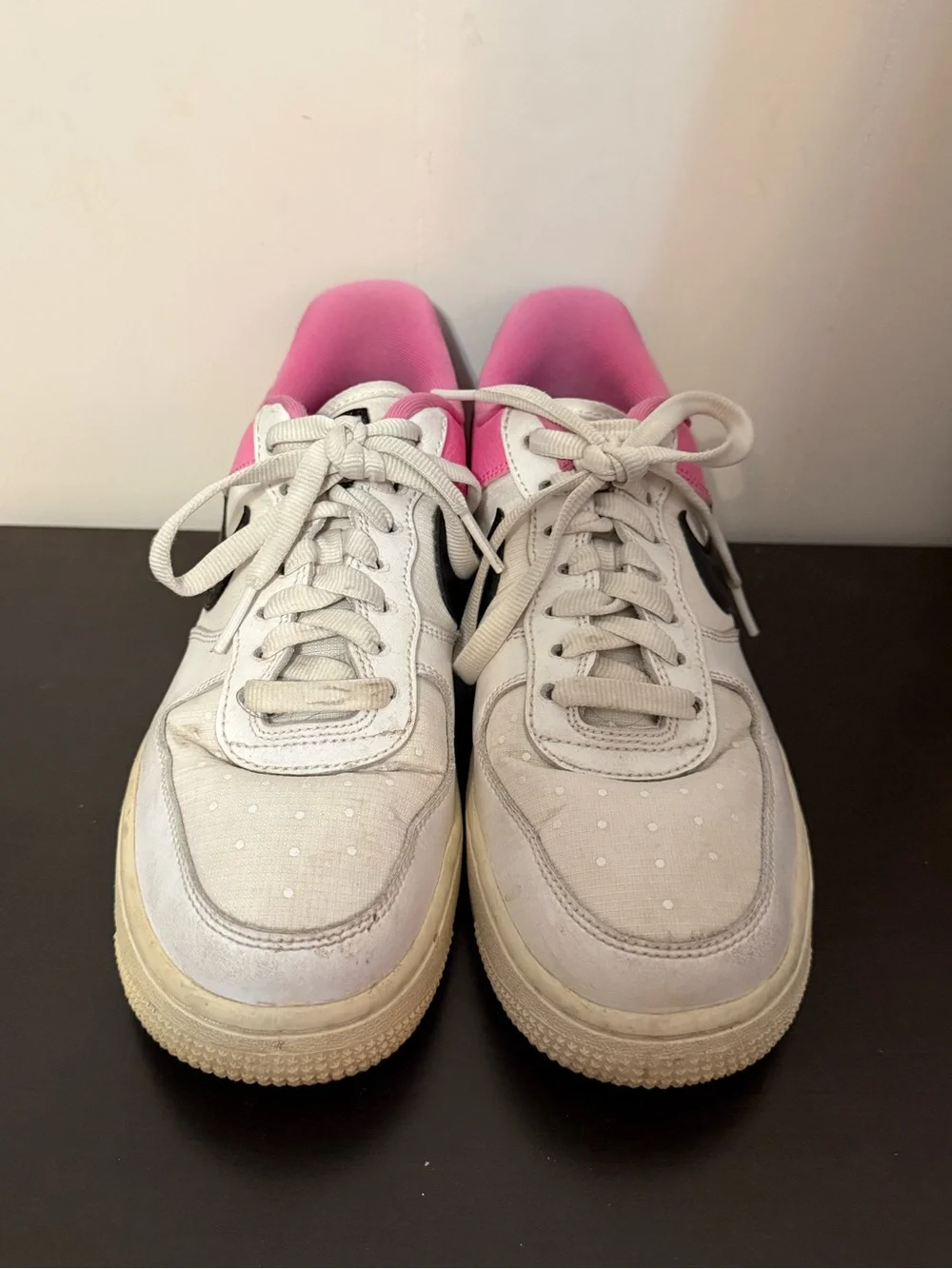 Nike Air Women's Low-Top Sneakers in White, Pink & Black