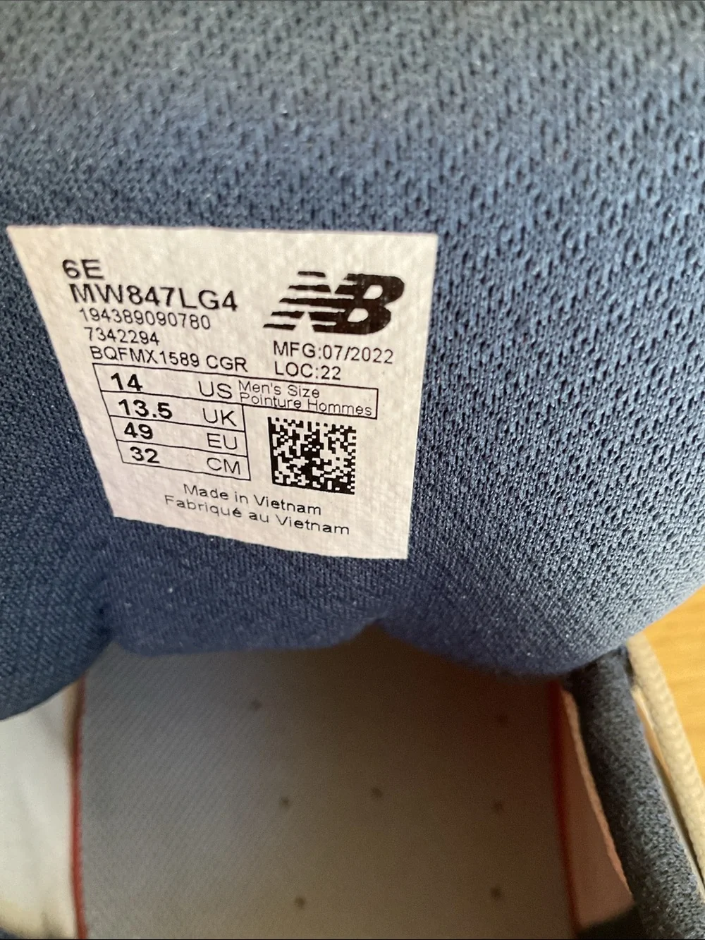 New Balance breathable mesh