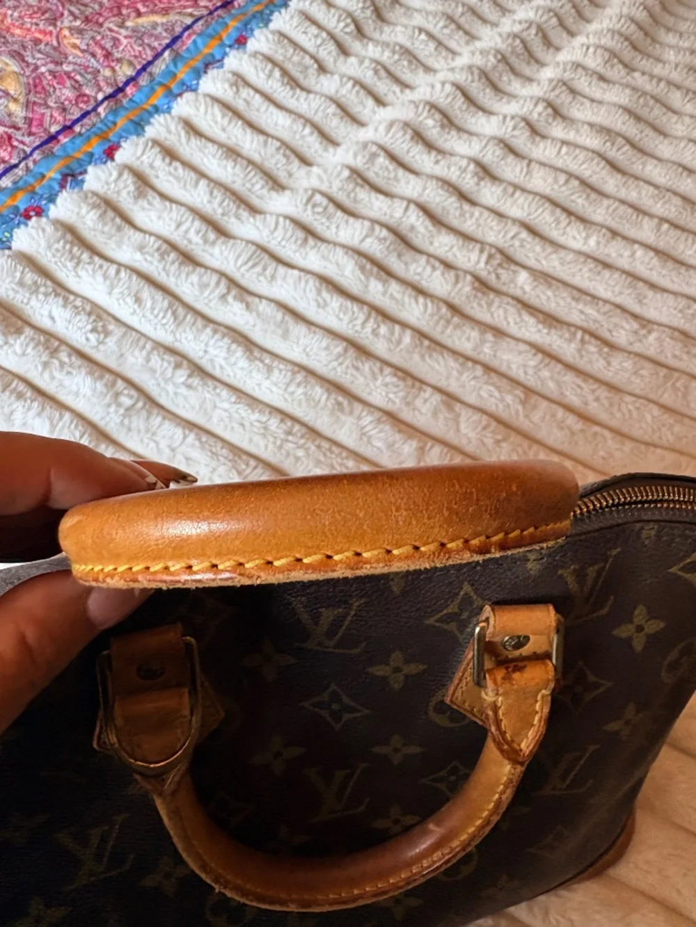 Authentic Louis Vuitton Vintage Alma PM Monogram Satchel 1994 Made in France