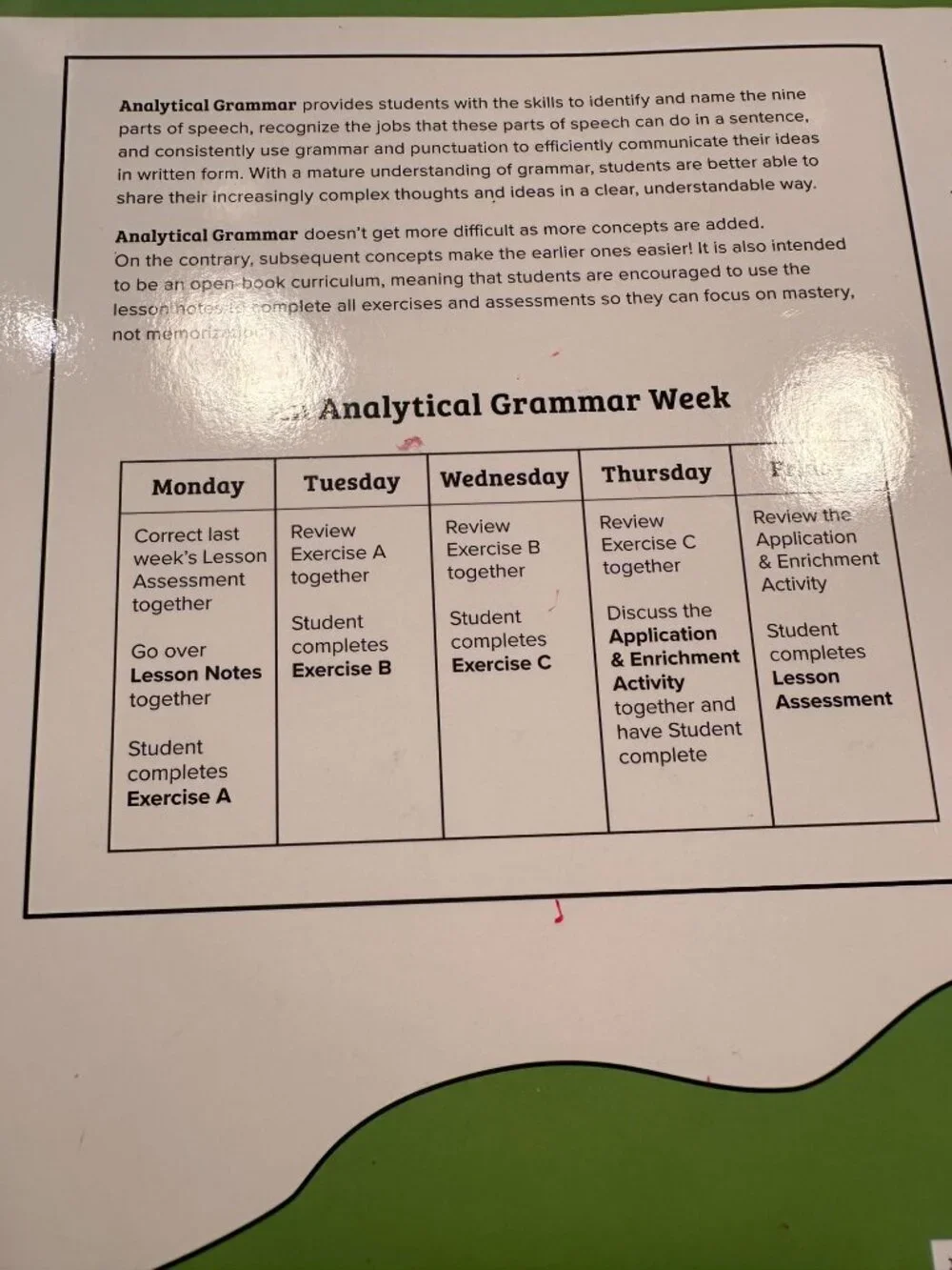 Demme Learning analytical grammar