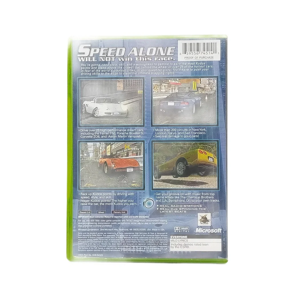 Project Gotham Racing Xbox Game CIB Racing Simulation 2000s Retro Video Driving