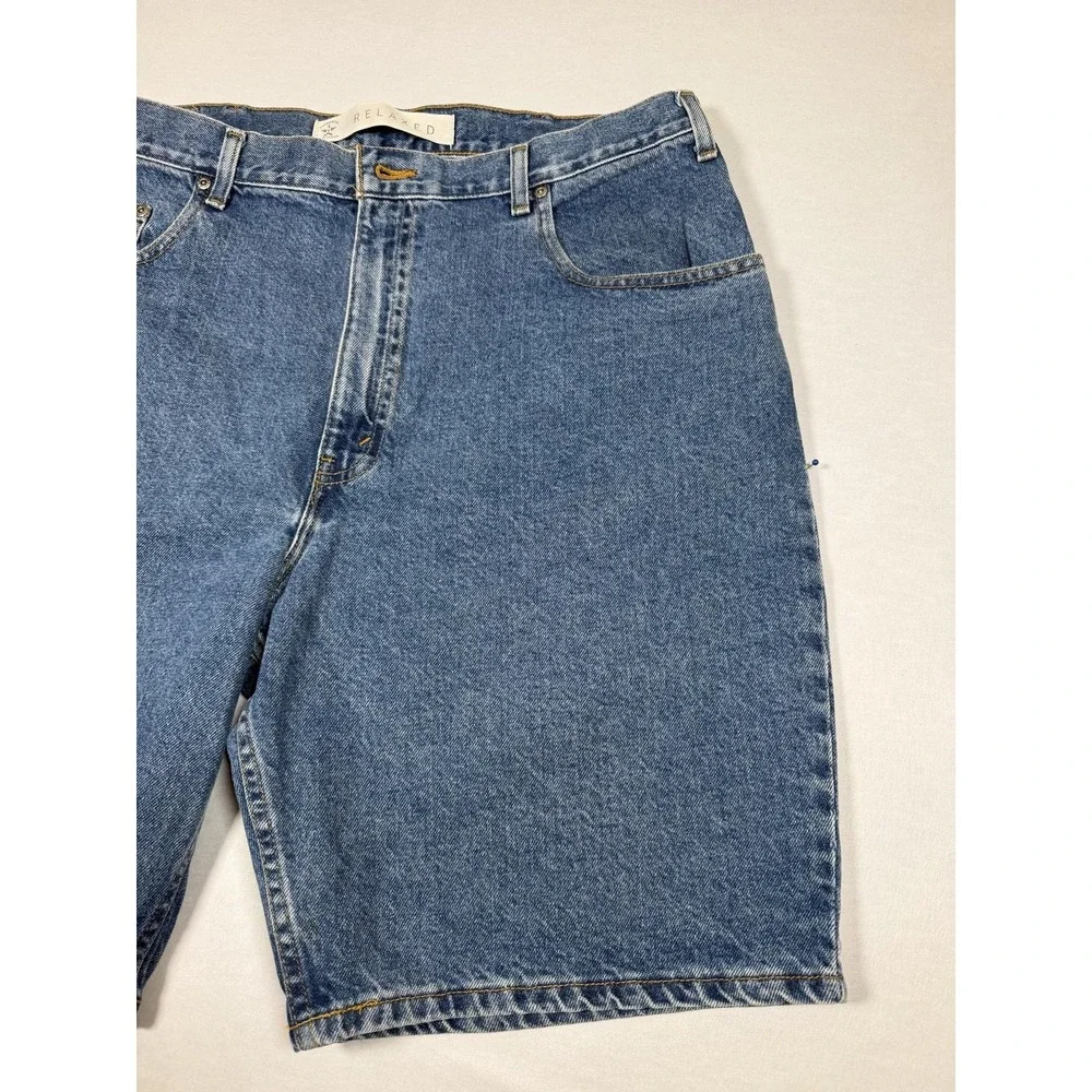 Vintage Arizona Jean Co Shorts Mens 38 Blue Denim Relaxed Fit Bermuda Casual
