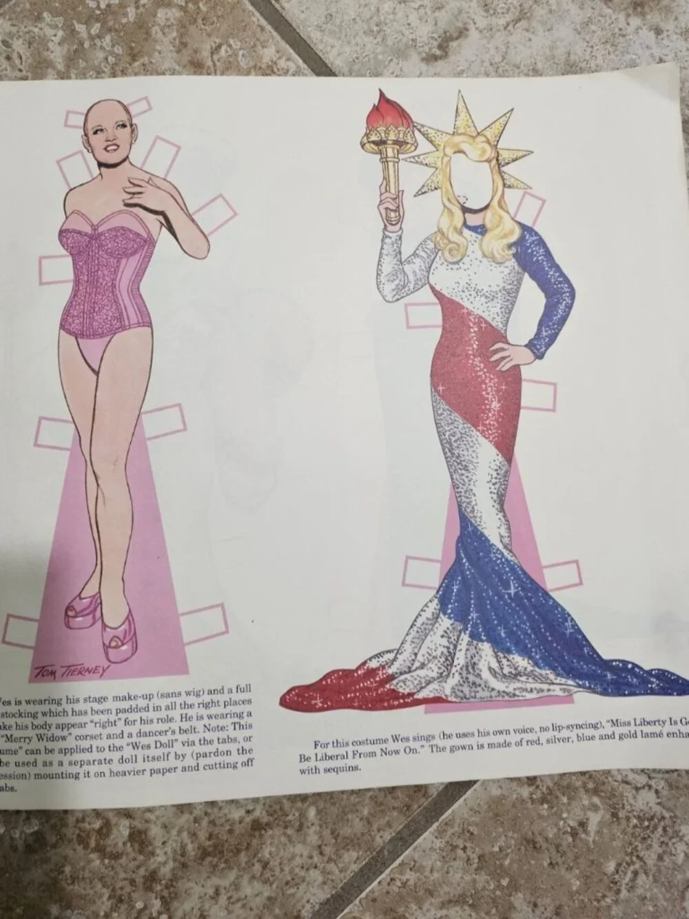 Vintage Danny's Boy Female Impersonator Paper Doll Tom Tierney Mae West Rare HTF