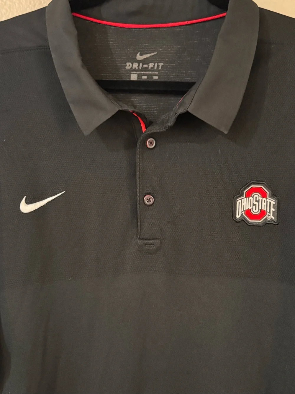 Nike Dri-FIT Ohio State Buckeyes Sideline Performance Polo Shirt Black Men 3XL